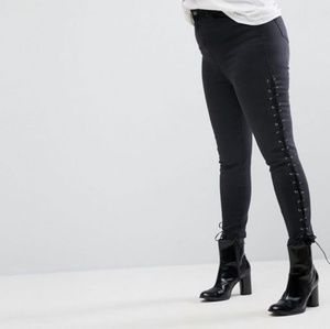 ASOS New Look Lace Up Side Jeggings